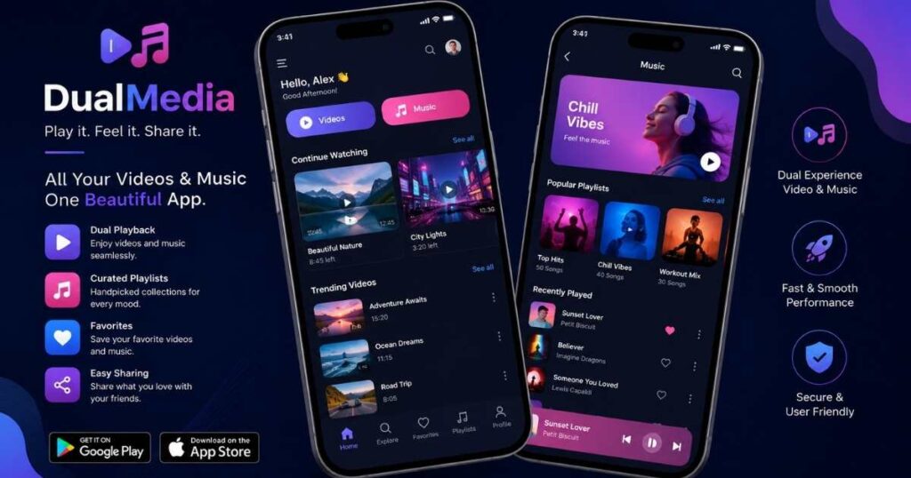 Application Mobile DualMedia: Enhancing User Experience Through Multi-Format Media Integratio